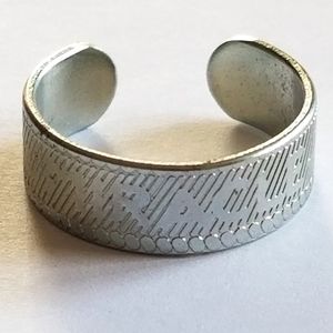 Miracle ring silver tone word adjustable unisex